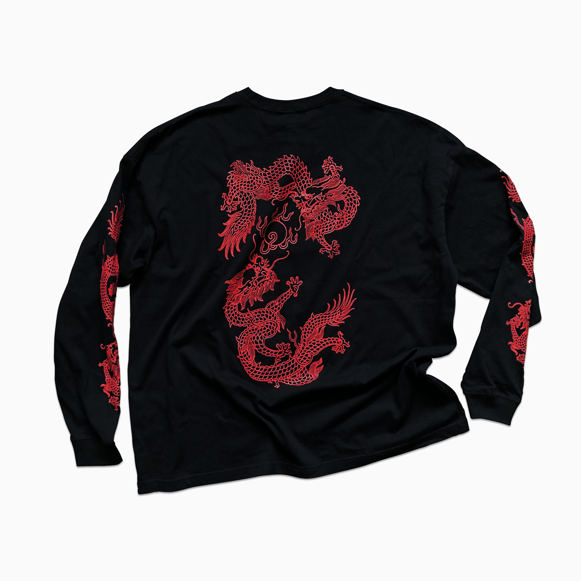 千紗子と純太 赤龍ビッグシルエットロングスリーブTシャツ