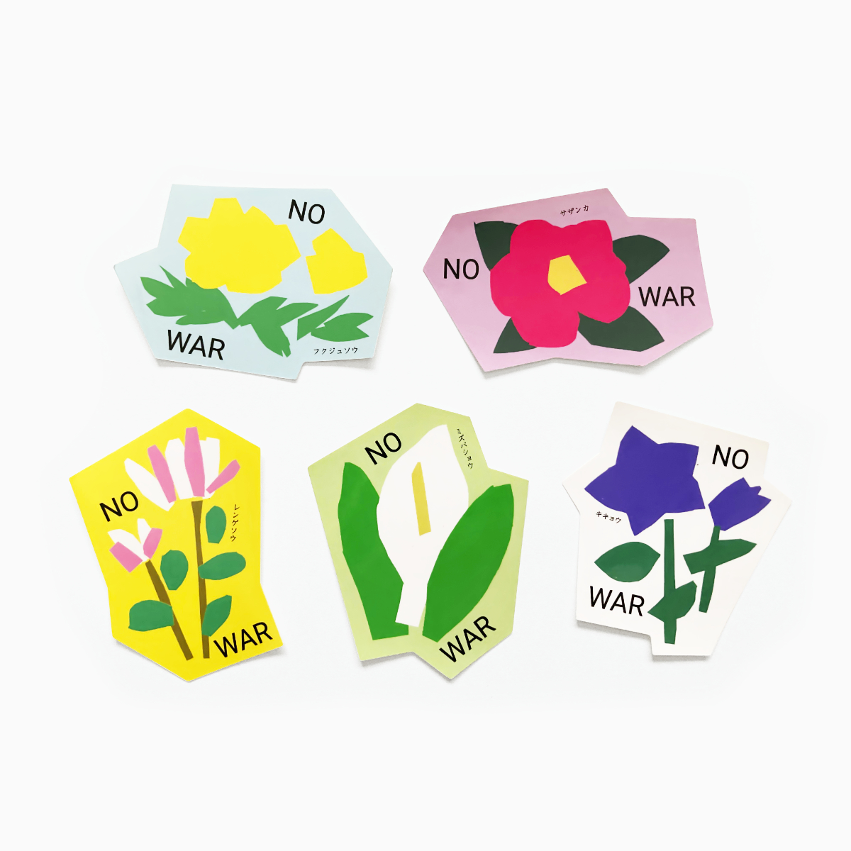 NO WAR WILDFLOWER STICKER